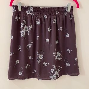 Floral purple skirt